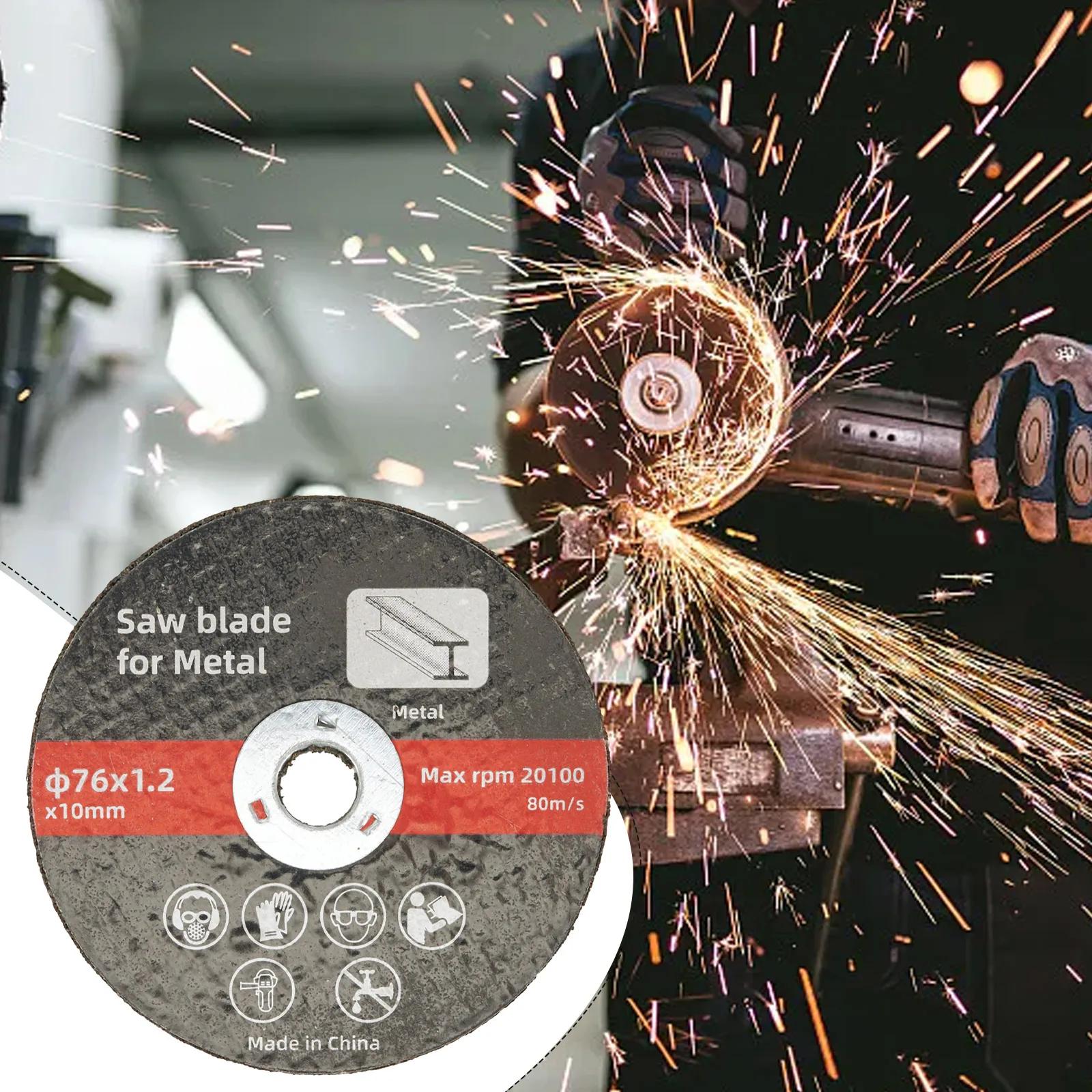 1 шт. режущий диск, клей из смолы, двойная сетка, режущее лезвие для обработки металла, угловая шлифовальная машина, пильное полотно для резки стали, электроинструмент