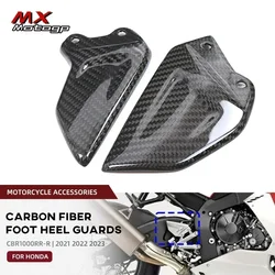100% 탄소 섬유 힐 가드, 혼다 CBR1000RR-R CBR 1000RR-R 2021 2023 2024 오토바이 리어 풋 윙 보호대 액세서리
