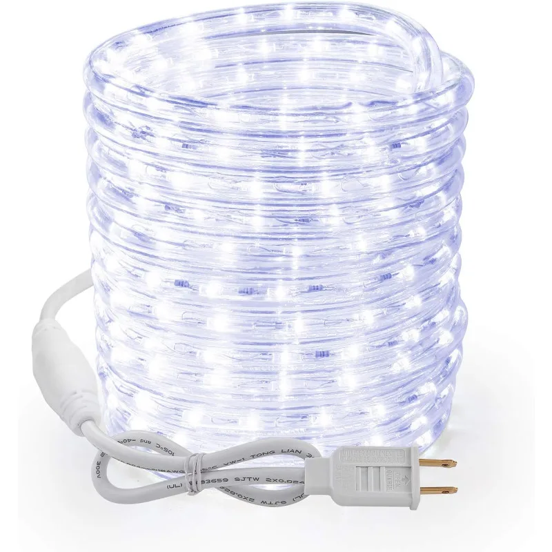 

Brizled 18ft 216 LED Rope Lights, 120V ETL Listed Plugin Rope Lights Connectable Daylight White Indoor Outdoor Rope Lights Flexi