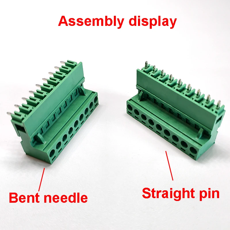 1PC 5.08mm 2EDG 2/3/4/5/6/7/8/9Pin PCB Screw Terminal Block Wire Connector 5.08mm Pitch 300V10A Straight Pin/Bent Needle Plug-in