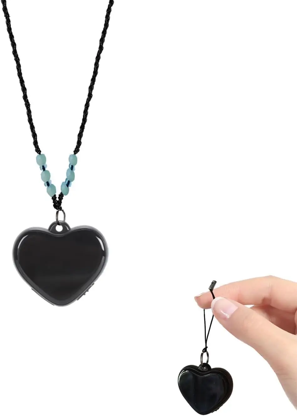 Grabadora activada por voz en forma de corazón, sincronización, Micro grabación colgante, Mini grabadora de voz HD, grabadora de sonido de Audio con reducción de ruido
