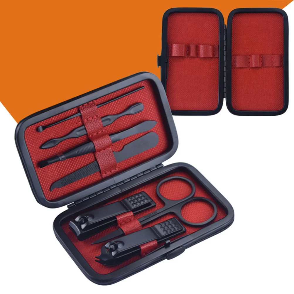 7Pcs Premium Stainless Steel Nail Clippers Set Durable Manicure Kit Portable Trimmer for Daily Use Nail Scissors