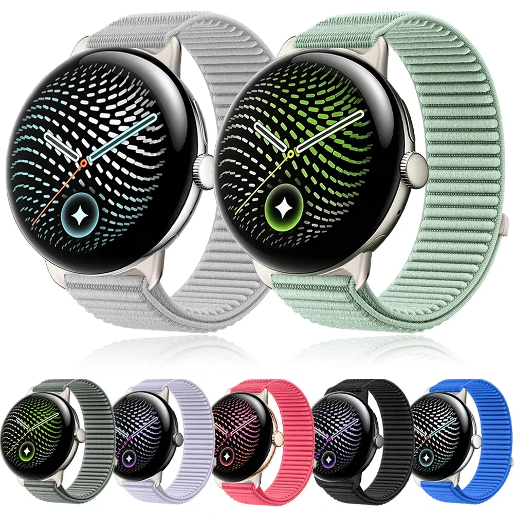 Nylon Braid Band For Google Pixel Watch 5/4 41mm 45mm Wave Pattern Smartwatch Watchband For Google Pixel Watch 3/2/1 Accessories