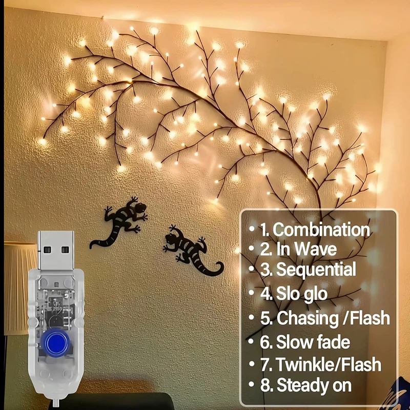 USB DIY Maple Rose Willow Vine - Lighting Decoration For Home recension och pris