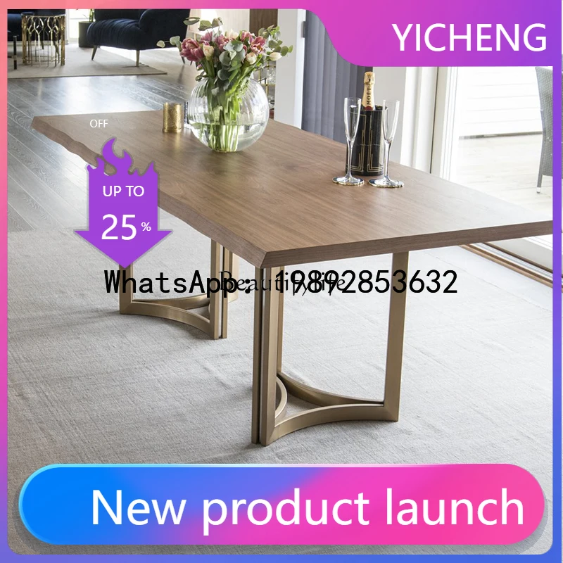

X5 -Simple Nordic style rectangular marble dining table customization