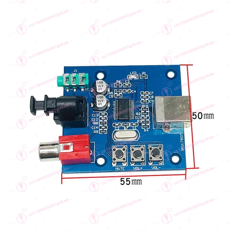 Sound Card PCM2704 DAC Decoder Board HiFi Audio USB To Coaxial Optical Fiber Module