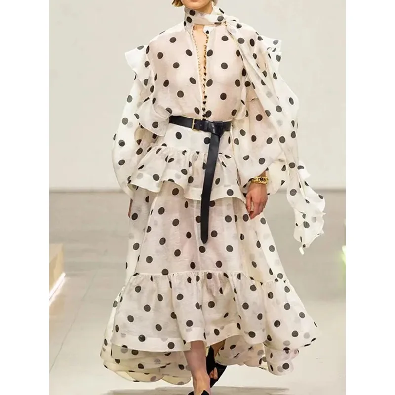 

Элегантное длинное платье с воротником-стойкой и пуговицами, женское модное темпераментное тонкое вечернее платье с талией, повседневное плиссированное платье макси с длинными рукавами