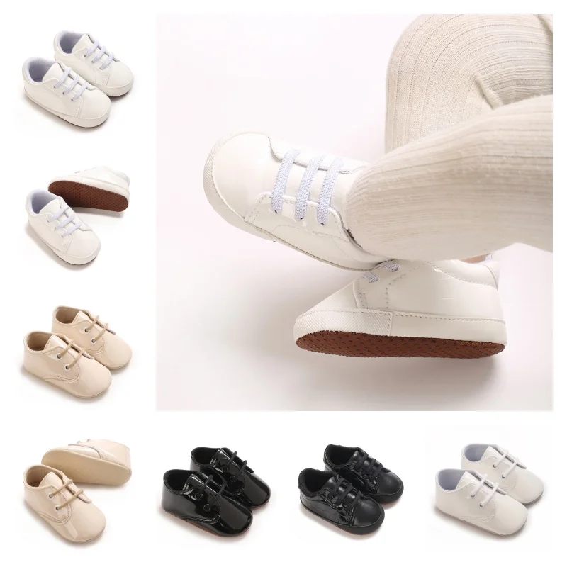 Boys' Soft Sided Walking Shoes New Baby Sports Casual Solid Color Children's Footwear for 0-1 Year Old