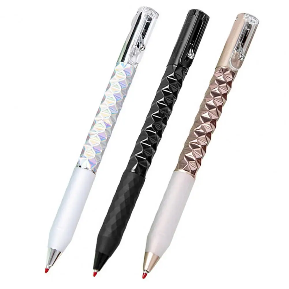 Geometric Deformation Gel Pen 0.5mm Fine Point Writing Pen With Silicone Grip Black Ink Retractable Pen Stationery For School