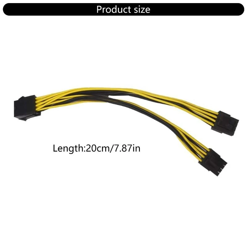 8Pin ذكر إلى مزدوج 8Pin أنثى مهائي كابلات وحدة المعالجة المركزية 8 دبوس إلى الرسومات بطاقة الفيديو فاصل الطاقة 8Pin ذكر إلى 8Pin #6