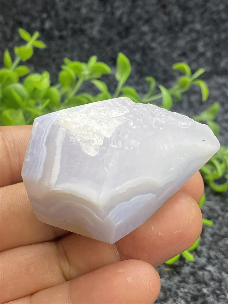 Natural Mineral Blue Lace Polyhedron Agate Healing Reiki Irregular Stones Festival Gift Fish Tank Home Decoration