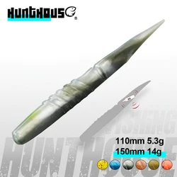 Hunthouse Xlayers Soft Fishing Lure Floating 6PCS/4PCS Silicone Bait 110mm 150mm Rattling Tail For Pike Bass Fish Tackle LW231
