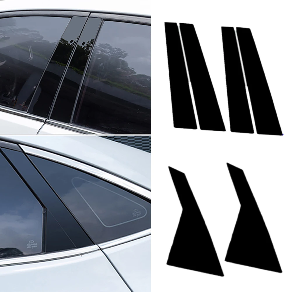 

6 Pcs Glossy Black Car Window Pillar Posts Door Trim Sticker Protector for HYUNDAI GENESIS G80 Sedan 2015 -2022 Accessories