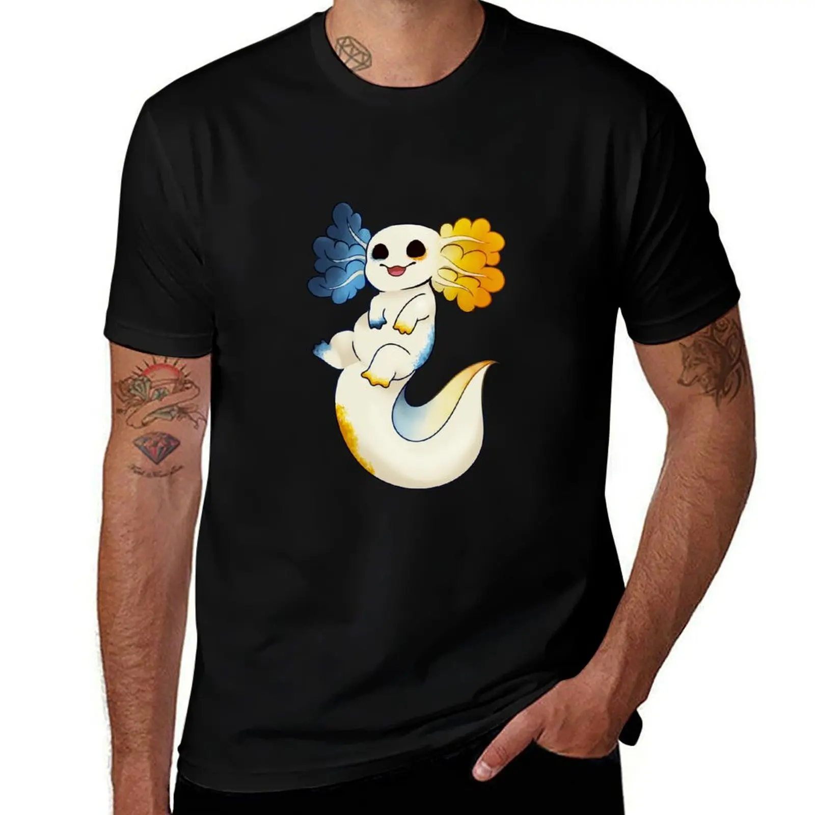 Pride Axolotl - AroAce T-Shirt mens graphic t shirts T-Shirt