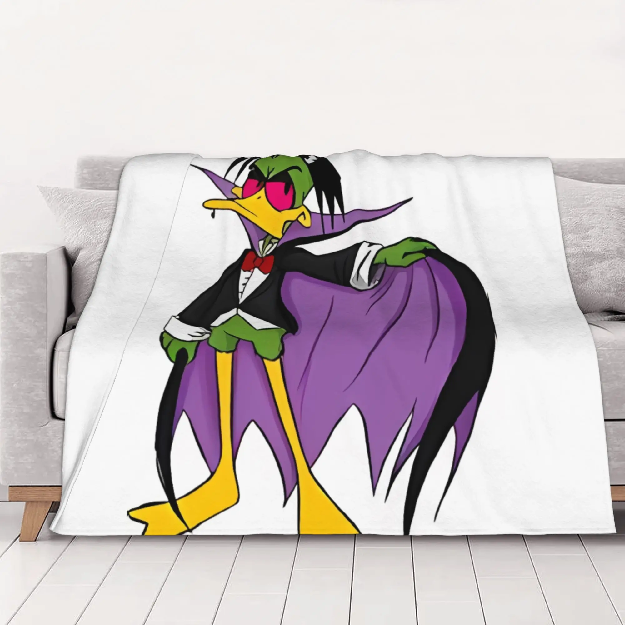 1PC Count Duckula white poster Count Duckula home room decorations Winter Blankets for Adults Bedding Home Interior Sofa Knee