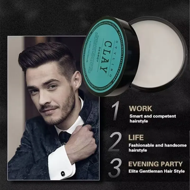 Fashion Matte Finished Hair Styling Clay Daily Use Mens Hair Clay High Strong Hold Low Shine Hair Styling Wax 100ml
