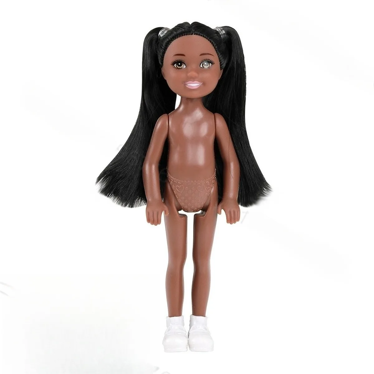 Hot Sale 13.5 cm 5 inch body shoes doll plain body male and female doll ornament black girl variety