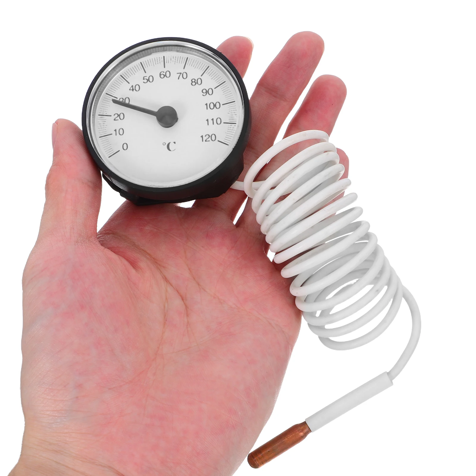 

High Accuracy Thermometer 0-120°C Portable Liquid Expansion Temperature Meter Remote Probe Ambient Precision Indoor