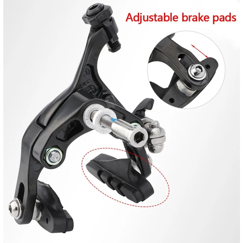 Road Bike C Brakes Aluminum Alloy Bicycle C Brake Caliper Front Rear Road Bicycle Brake Caliper Durable Bike Brakes Set