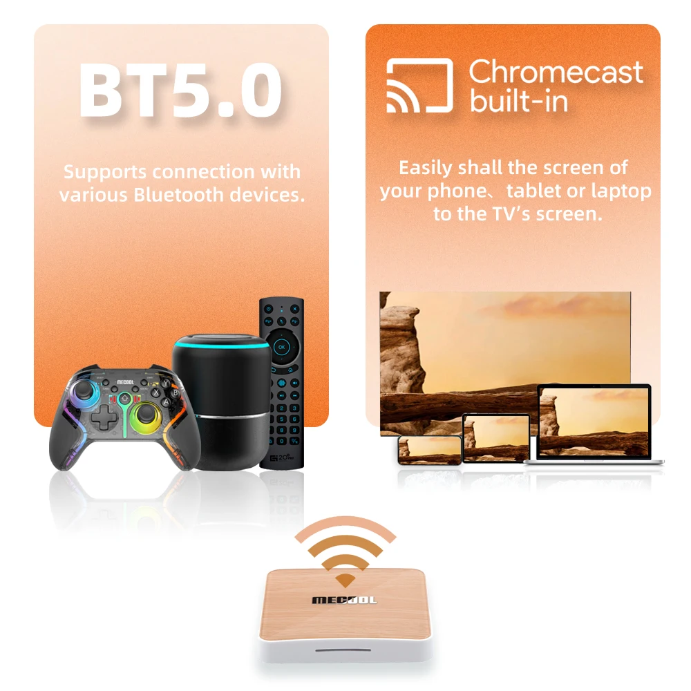 TV Box Android 10 4g 64gb MECOOL KM6 Deluxe Wifi 6 Google Certification 4K Voice Amlogic S905X4 1000M LAN Smart tvbox