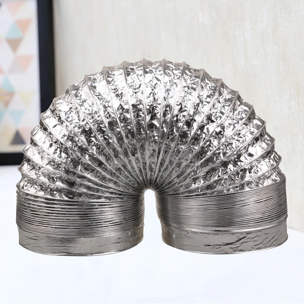 High Temperature Resistant Aluminum Foil Air Pipe Flexible Ductwork System Ventilation Hose For HVAC Kitchen Bath Greenhouse