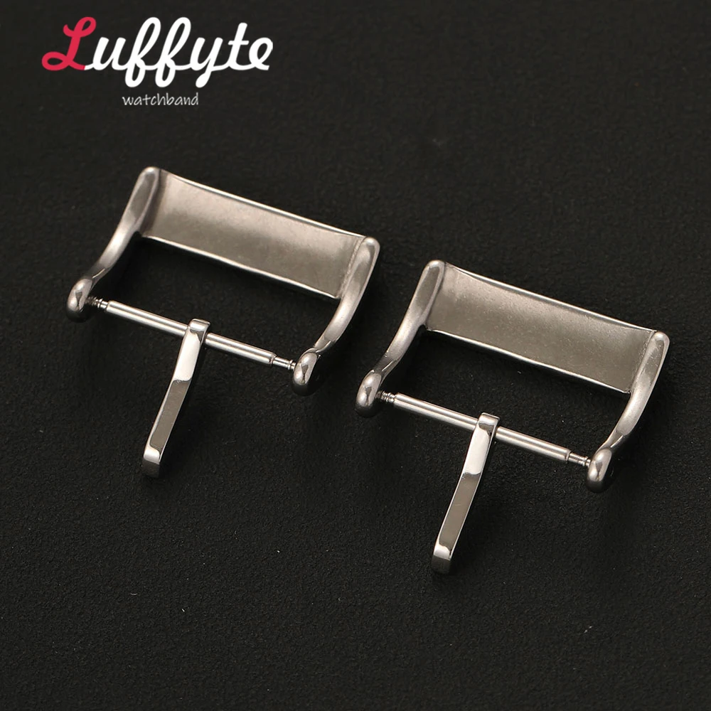 16mm 18mm 20mm 22mm Watch Band Accessory Metal Tang Buckle Strap Stainless Steel Polished Silvery Watch Buckles view 6