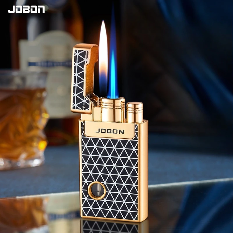 

Новый продукт: новая надувная зажигалка с двойным переключением пламени и прямой зарядкой с открытым пламенем и визуальным окном, зажигалка для делового подарка