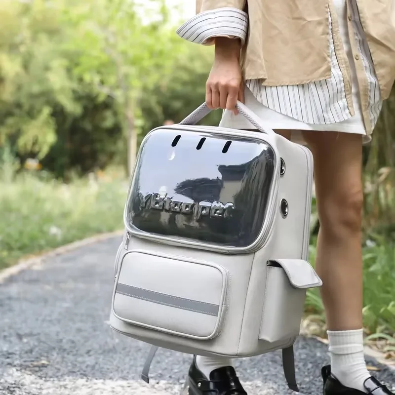 FurStarSummerretro Cat Bag Outdoor Portable Bag Transparent Large Capacity Space Capsule Puppy Plus Pet Bag Cat Backpack