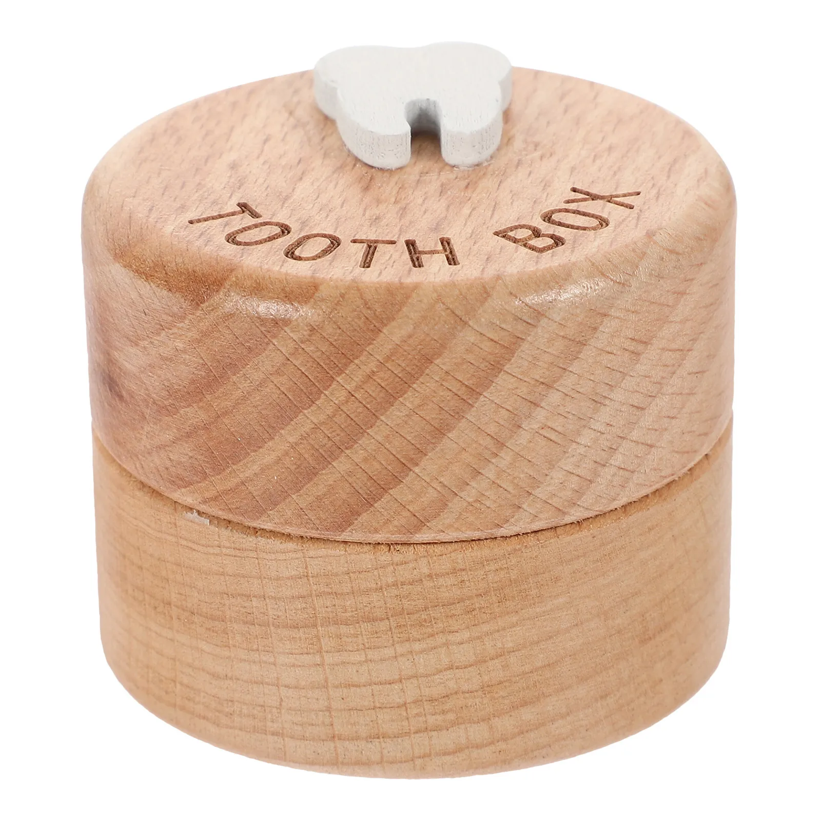 

Baby Tooth Box Wooden Keepsake Container for Children Teeth and Fetal Hair Small Trinket Storage Compact Travel-Friendly Design