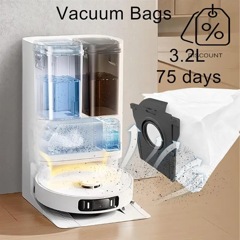 24 шт. комплект аксессуаров для Dreame Mova S20 Ultra/RLM71CE, детали для пылесоса, основная боковая щетка, подушечки для швабры, фильтры, мешки для пыли-Y48A