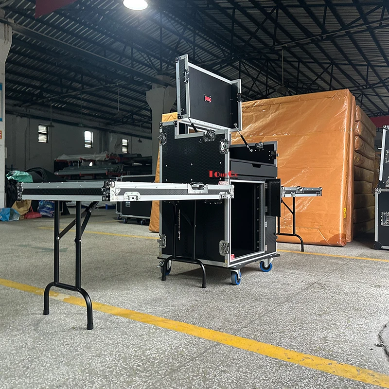 

24-27inch Single Screen Workstation Flight Case AV Broadcasting Cases for Live Streaming Recording Studio