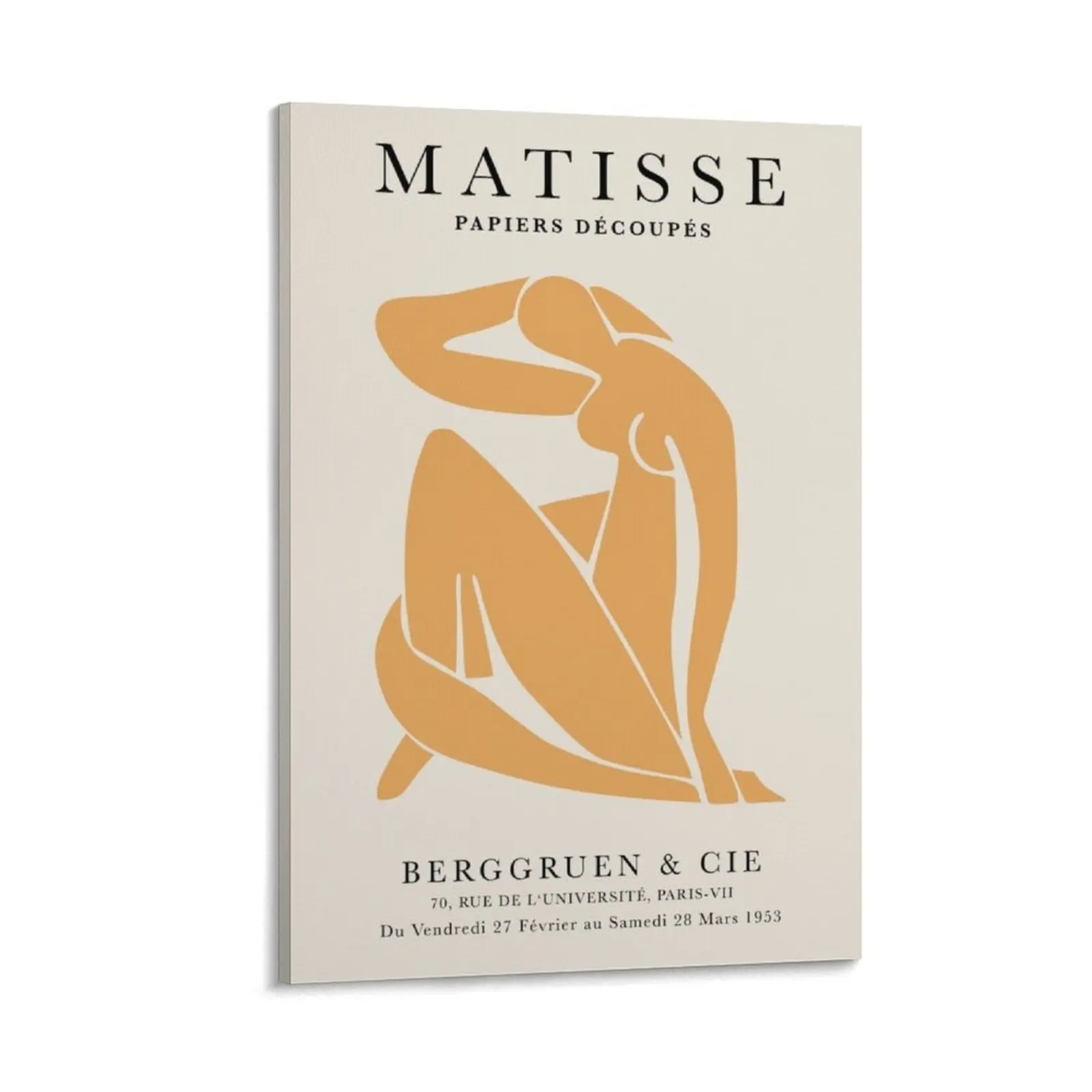 

Henri Matisse Nude, Paper Decoupes Art mustard, Matisse Cutout's Canvas Painting Decoration home