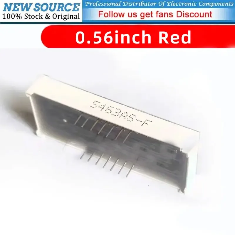 5pcs 0.56 Inch 4-bit Clock Tube 5463 Cathode Anode High-light 14-Pin Red Blue LED DIY Electronic Time 7-Segment Display Tube