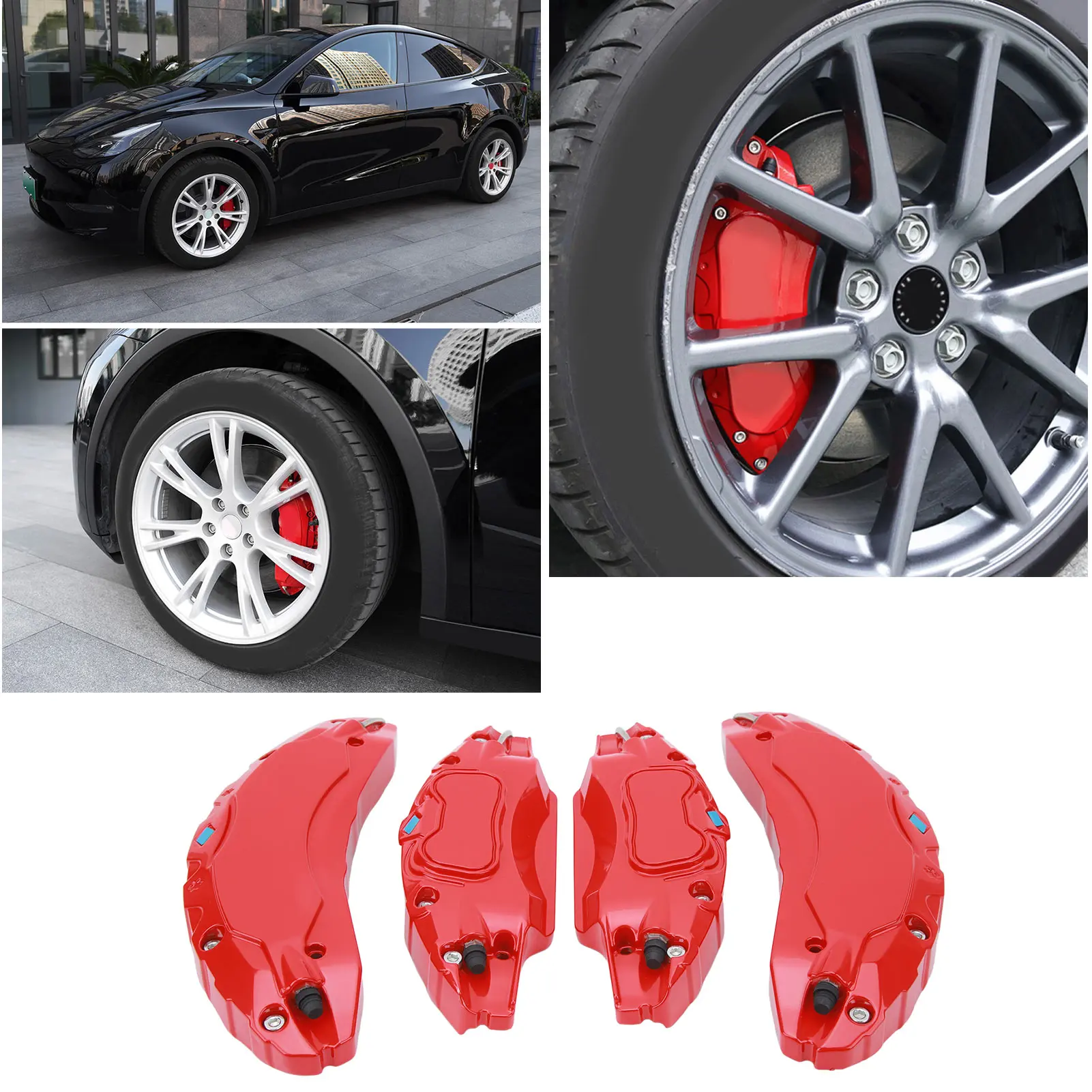 

Brake Caliper Protector Cover 3in 18in 19 in Wheels Hub Aluminium Alloy Cool Car Caliper Cover for