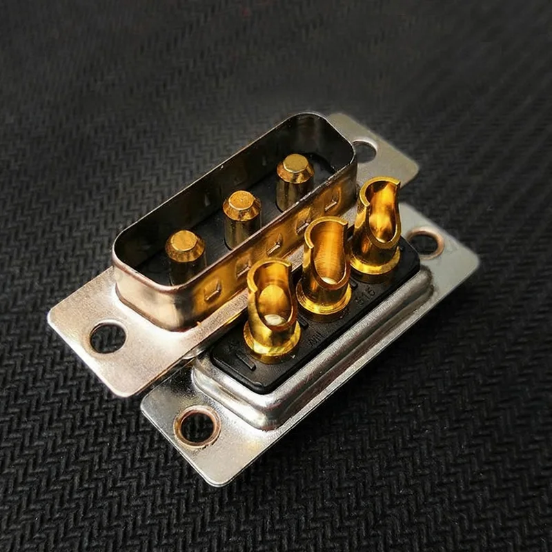 10 ชิ้น 20/30/40A 3W3 ขั้วต่อแบบมีหัวต่อชุบทอง ตัวผู้ ตัวเมีย 3 ขา อะแดปเตอร์ D-SUB รองรับกระแสไฟสูง แบบเชื่อมได้ สำหรับชิ้นส่วนโมเดล RC