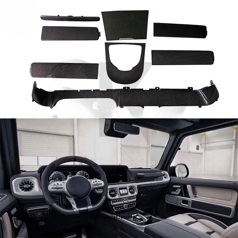 Dry Carbon Fiber Car Interior for W464 G Class G500 G350 G63 Cover Interiors 8 Pieces in One Set