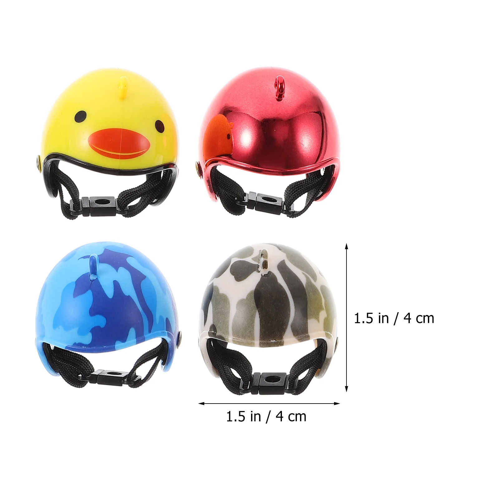 

4Pcs Chicken Helmets Adjustable Size Soft Plastic Protective Headwear Prevent Injury for Hens Poultry Accessories