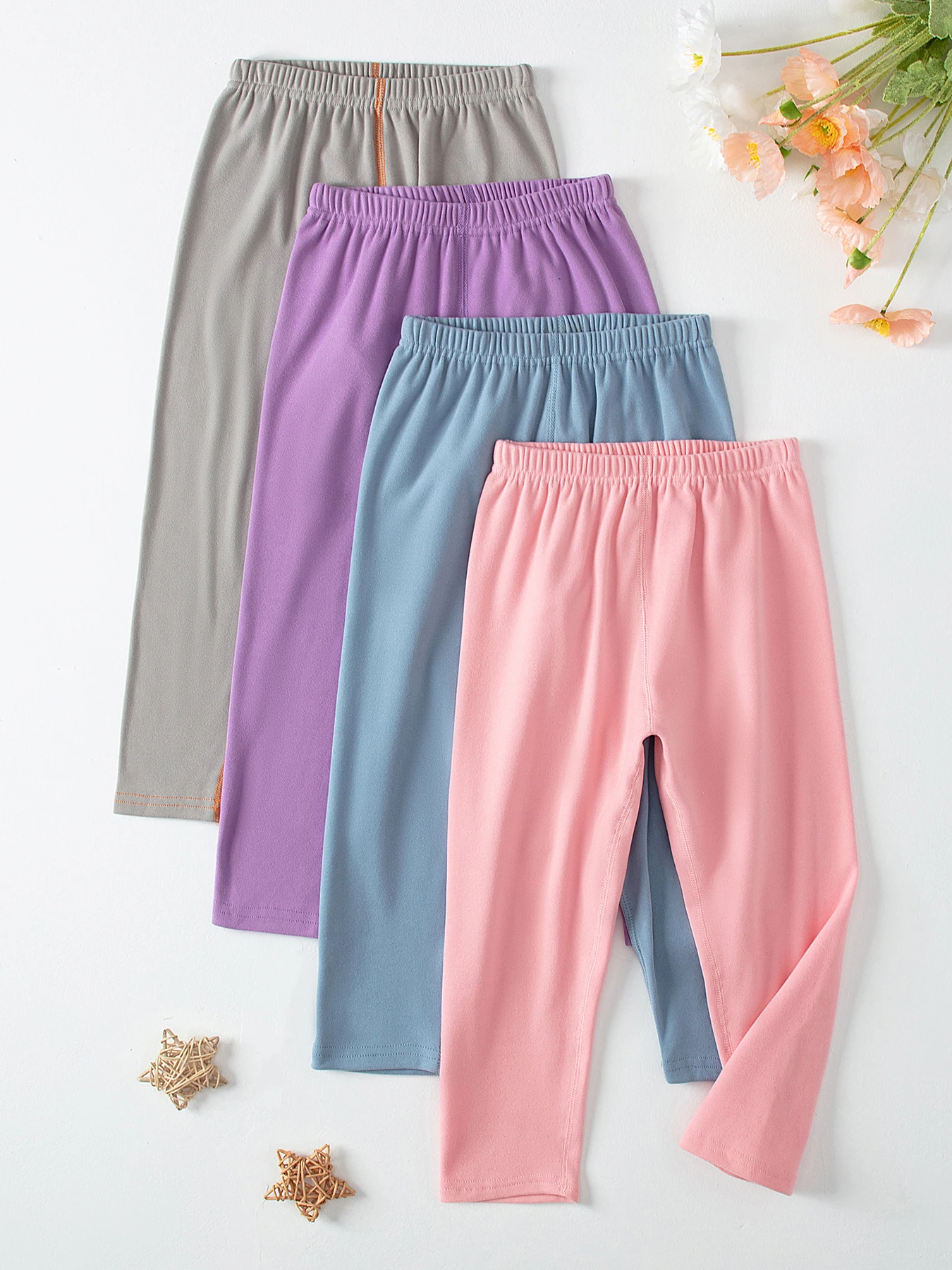 2/4-قطعة الخريف والشتاء الأطفال سميكة نحى اللون حظر الملابس الداخلية الدافئة مجموعة للبنين والبنات ملابس خاصة مريحة #3