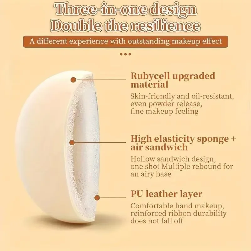 Soft Air Cushion Puff Makeup Blender Sponges Elastic Marshmallow Cosmetic Foundation Powder Set Powder Puff Set Box