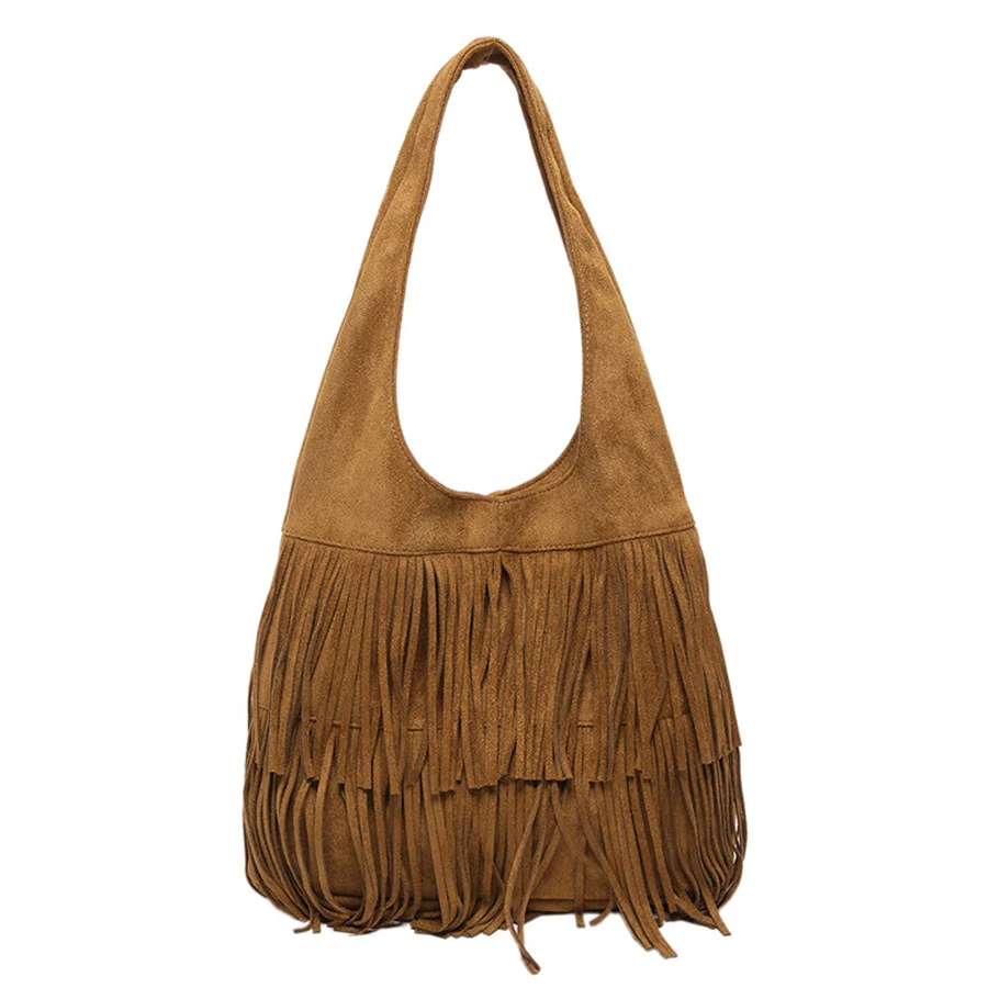 Camurça borla de alta qualidade falso sacos ombro rero grande capacidade senso de luxo popularidade feminina tote sacos casuais nova bolsa