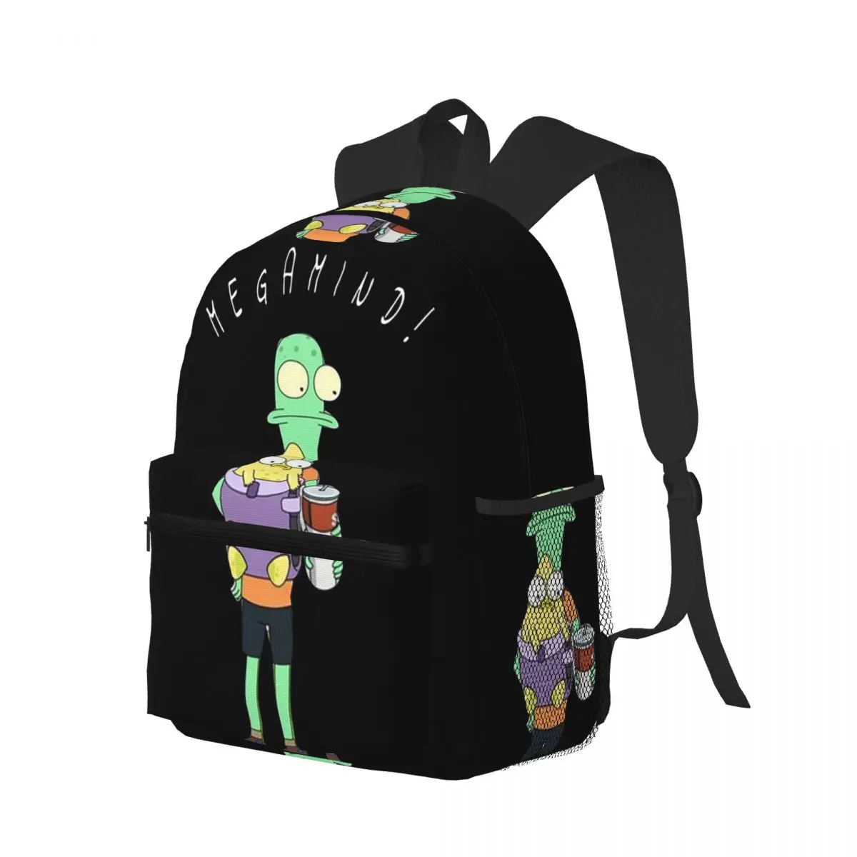 Cartoon Solar Opposites Hilarious Saying Megamind Student Backpack School Bag Hiking Travel Daypack Bookbag Shoulder Bags