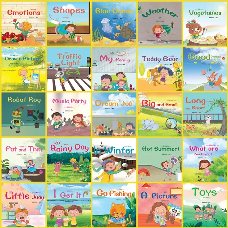 60 Books/Set Children\'s English Early Learning Picture Book Graded Reading Storybook Enlightenment Cognitive Tale Bedtime Story