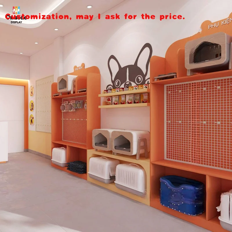 custom.Custom Pet Shop Furniture | Wooden Display Racks & Counters | Retail Store Fixtures with LED Lighting Pet Store Interior