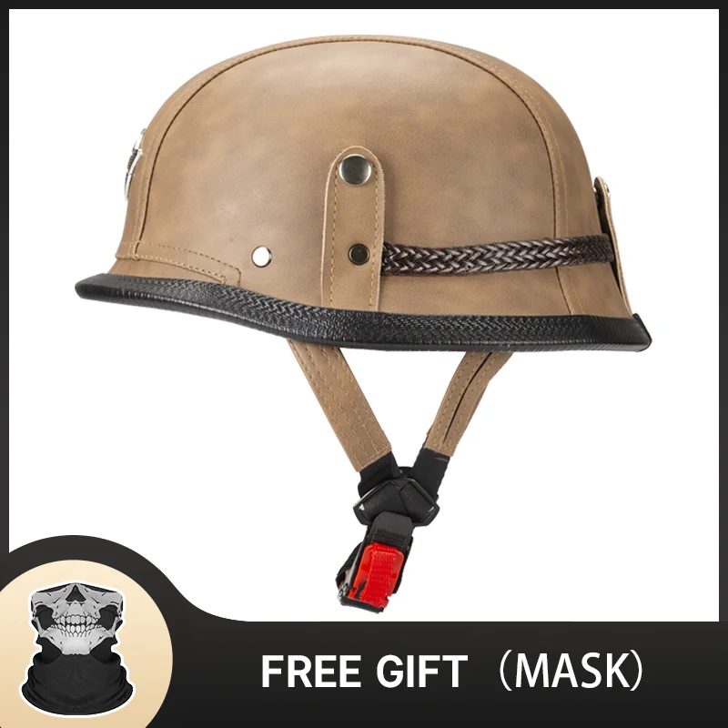 

Motor Helmet Classic Moto Cap Vintage Urban Safety Scooter Adult Electric Half Helmets Motorcycle Open Face Retro Helmet