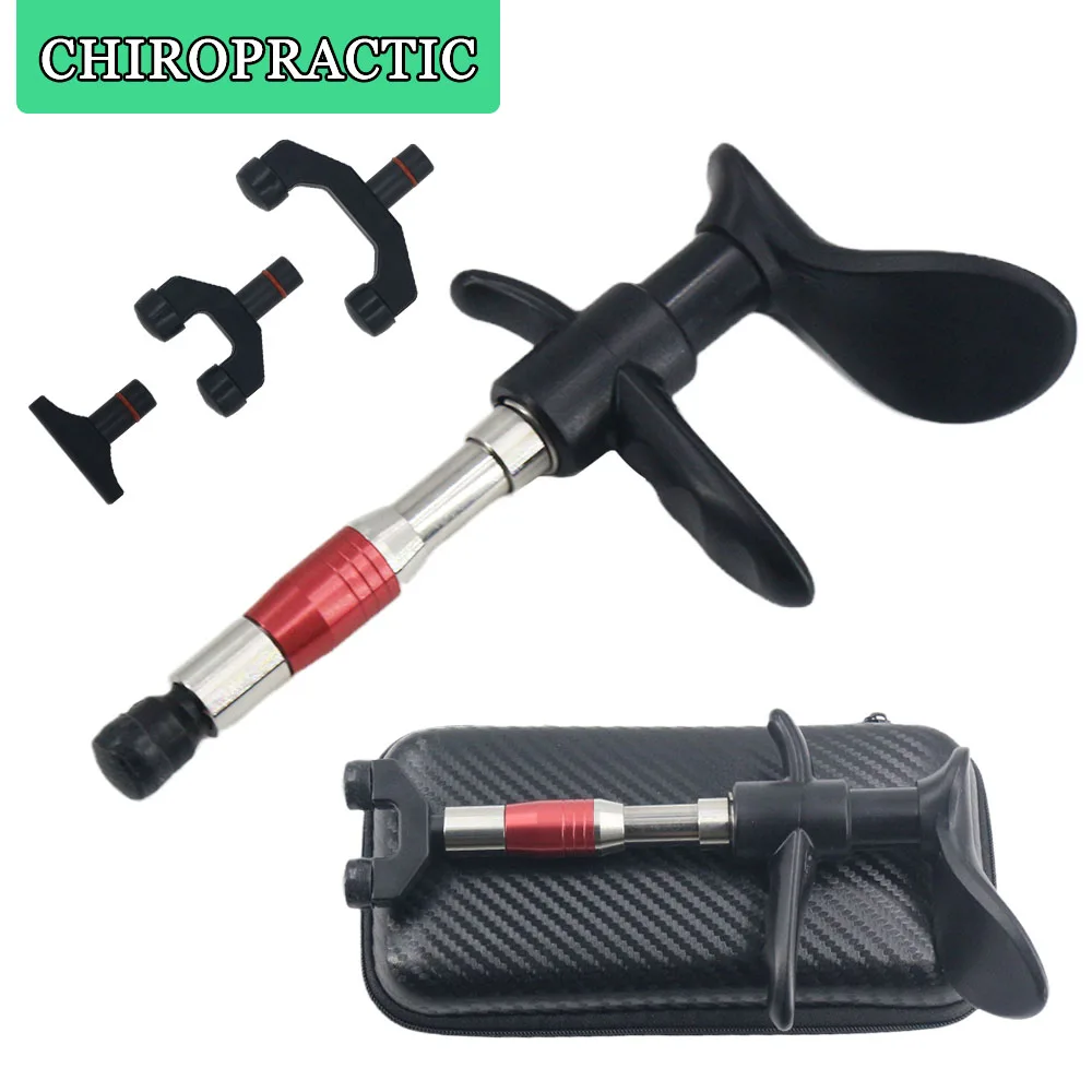 

Portable Chiropractic Adjusting Tool 4 Heads Spinal Correction Treatment Manual Chiropractic Gun Physiotherapy Massager