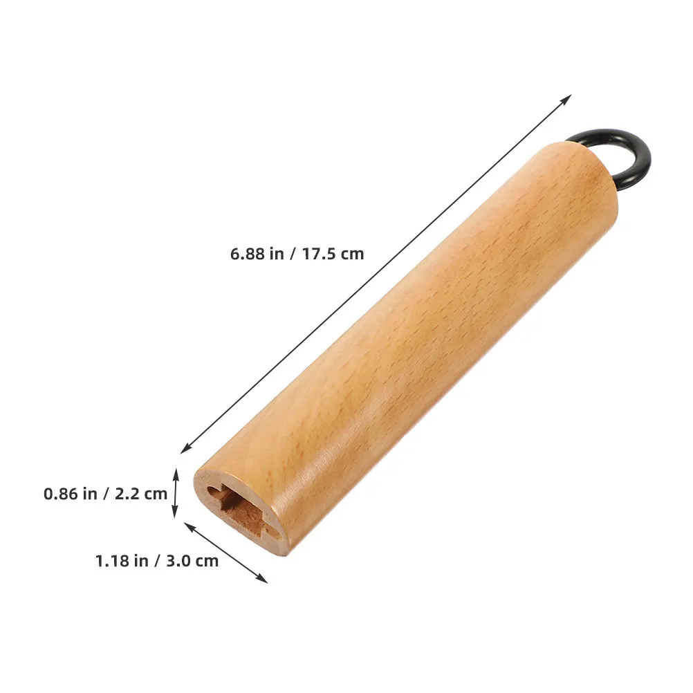 Replacement Pot Handle for Pan Cookware Wooden Iron Hybrid Ergonomic Grip Heat Protection Easy Install Removable Scald-Proof