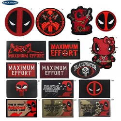 Marvel Deadpool Anime Braçadeira Patches, Desenhos Animados Mágicos Adesivos, Velcro Vestuário Decoração Adesivo