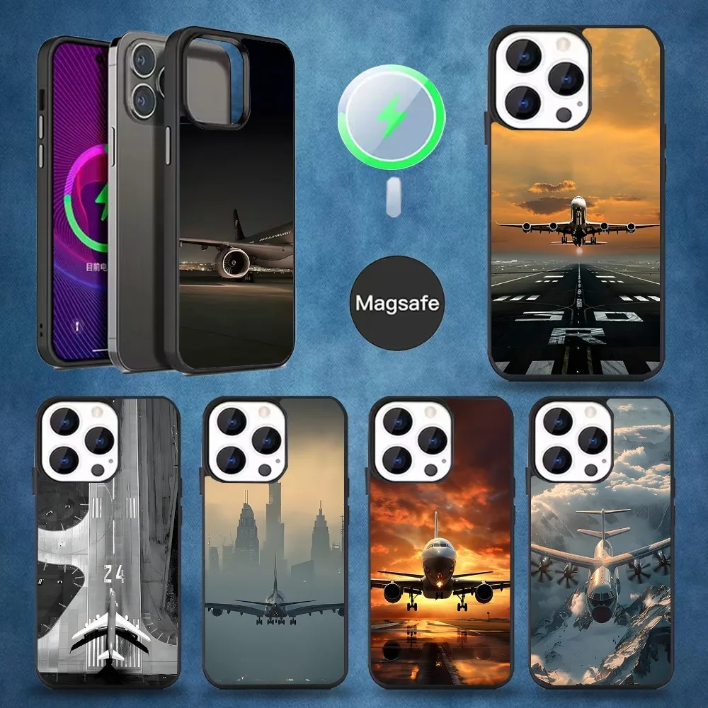 

Creative Trend Airplane Phone Case For iPhone 16,15,14,13,12,11,Pro,Max,Plus,Mini,Magsafe,Magnetic Wireless Charging Case