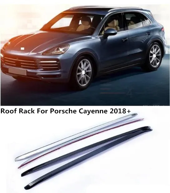 

Roof Rack For Porsche Cayenne 2018 2019 2020 2021 2022 Rails Bar Luggage Carrier Bars top Cross bar Rack Gloss Aluminum Alloy