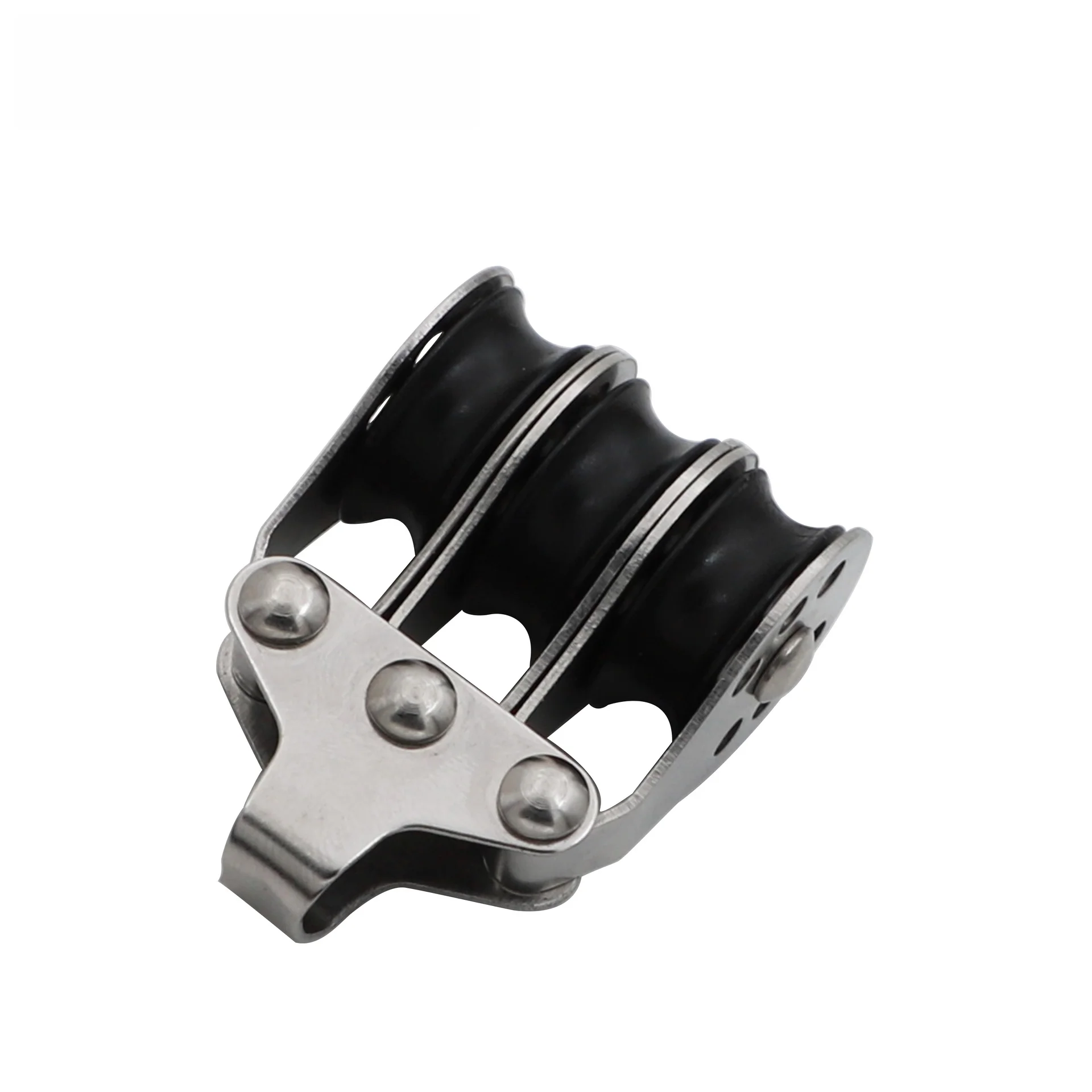 316 Stainless Steel Marine Pulley with Nylon Roller for Outdoor Canopy Sailboat Rope Boat Automotive Applications